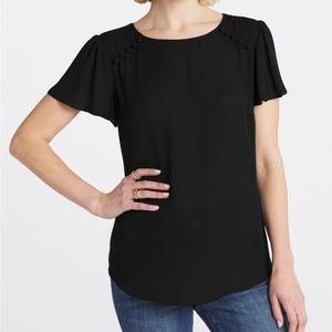 FORTUNE + IVY
Dondria Mixed Material Flutter Sleeve Blouse size small